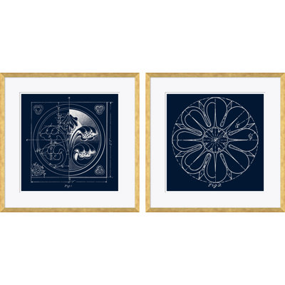Blue Figure 1 & 2 Framed