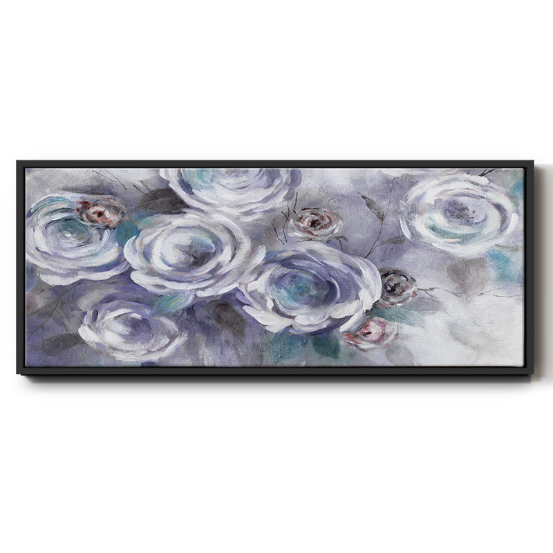Fleurs glacées - toile encadrée, H 20 po x l 50 po