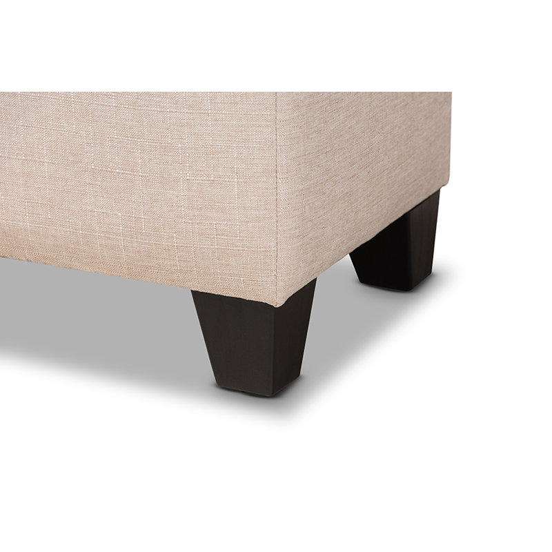 Kanyi Upholstered Ottoman, Beige
