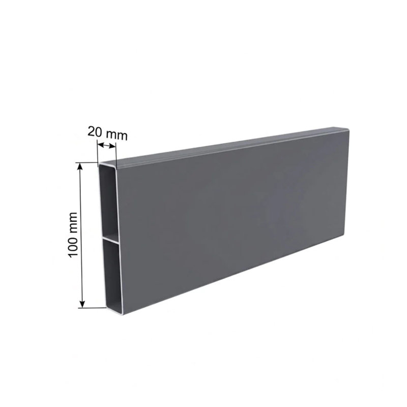 Thisiswholesale Aluminum Hinge, 50mm × 20mm × 1770mm, Anthracite Grey