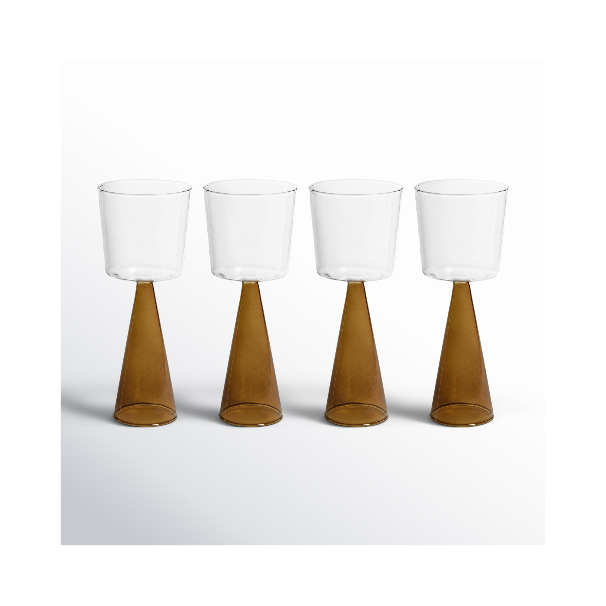 Monticello Wine White Wine Glasses, Set of 4, Amber, 9.81 Oz