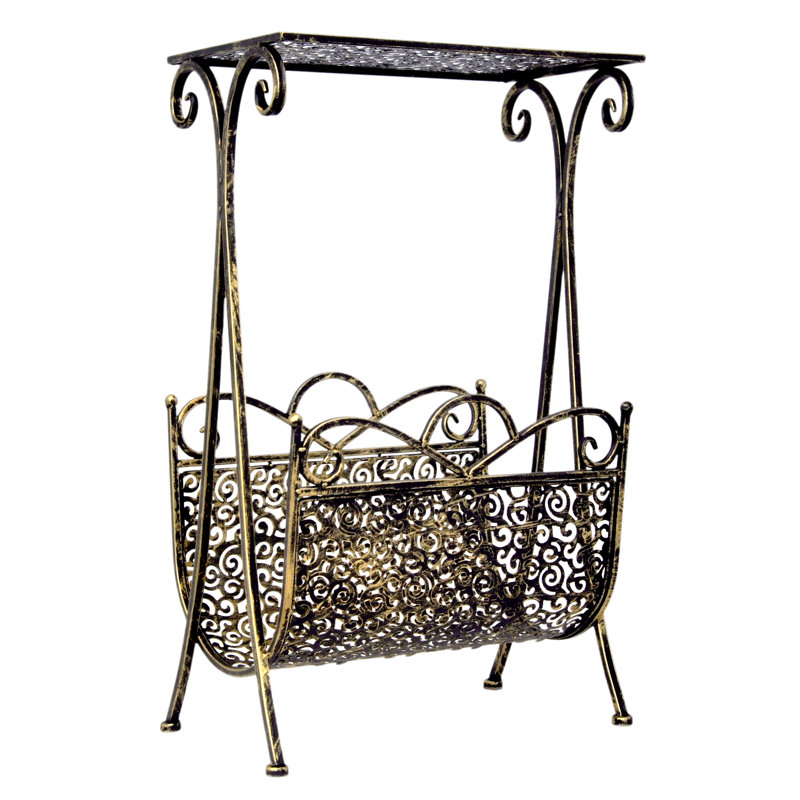 Metal Free Standing Magazine Rack
