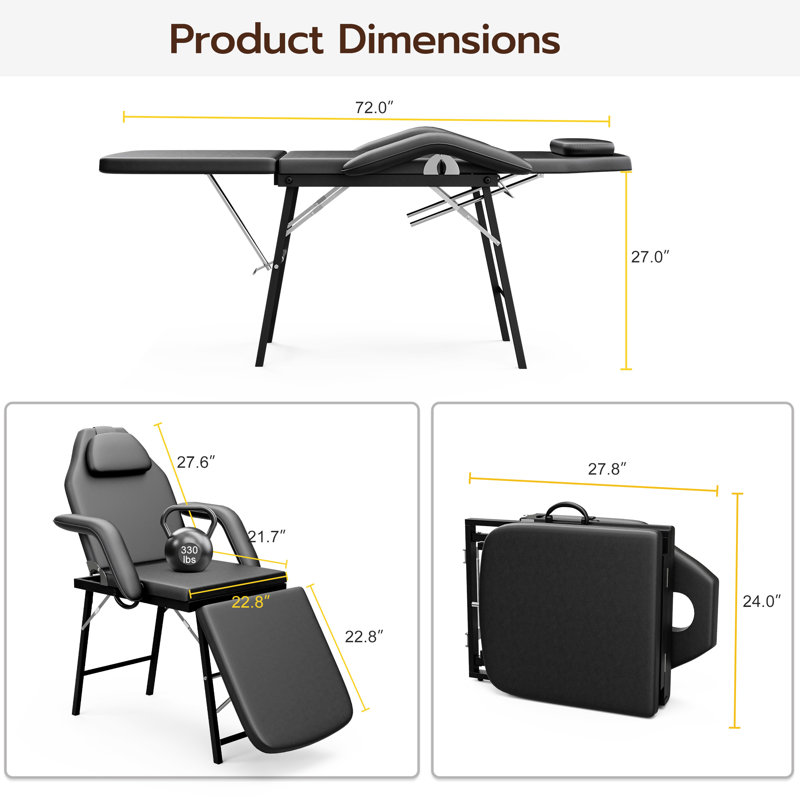 Foldable Massage Table With Portable Bag For Professional Massage