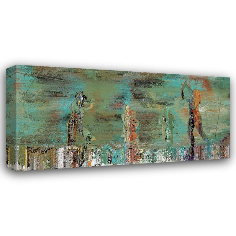 «Red Barrel Studio® Bolokofsky», art sur toile tendue de la galerie Ronald, titre: Patina Play, H 22 po x l 40 po