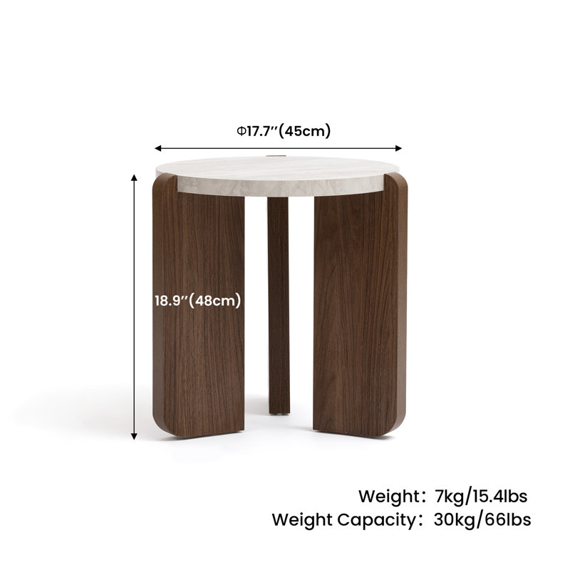 18 "Modern Round Side Table