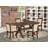 Solid Wood Top Dining Table with Upholstered Chairs with Lattice Back-1738616725-1738616810