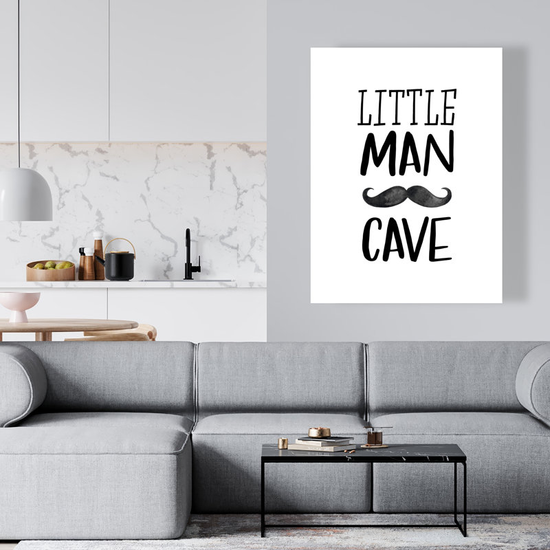 Little man cave - Décoration de chambre en toile noire pour la maison
