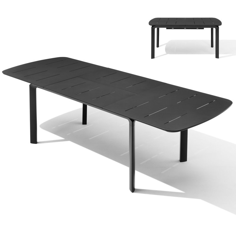 94.5"L Aluminum Extendable Patio Dining Table