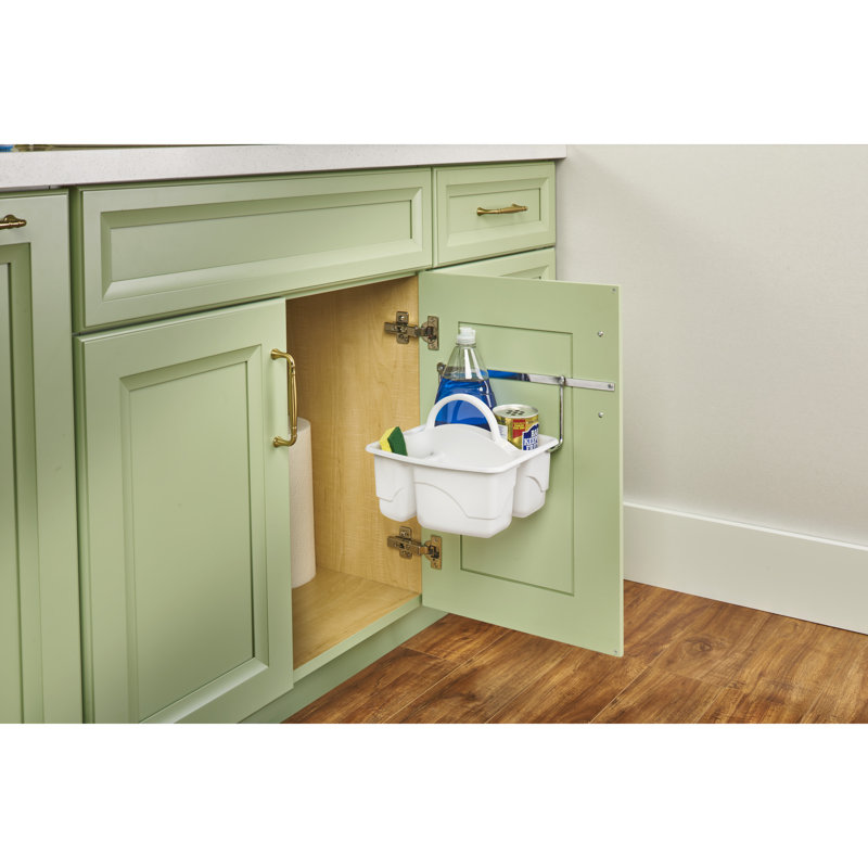 Organisateur de nettoyage de porte sous le lavabo, White
