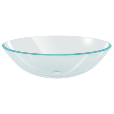 Latitude Run Argent 420mm L x 420mm W Glass Circular Sink