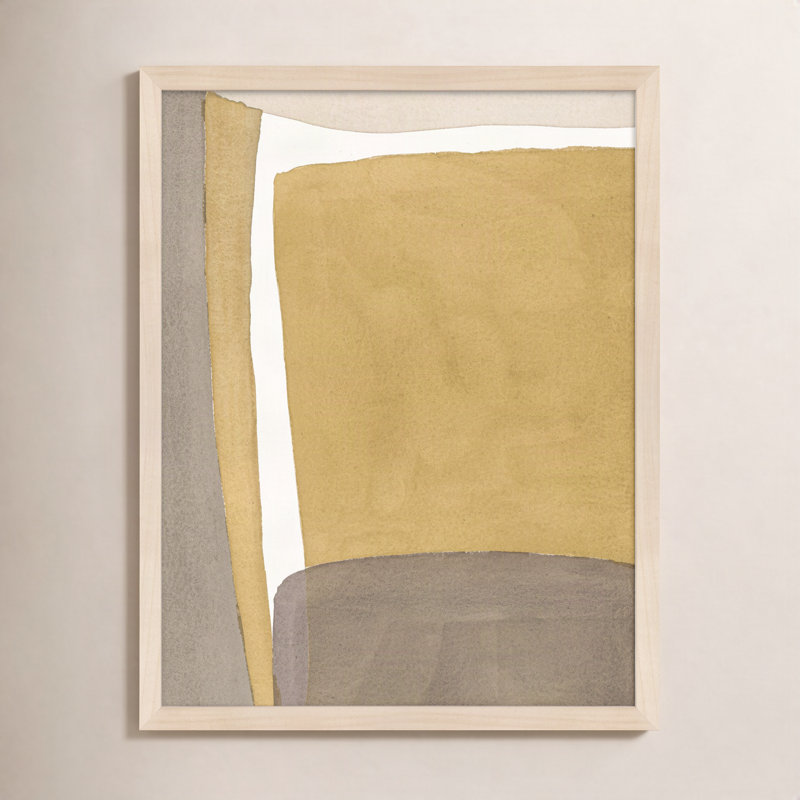 Light Ochre by Julia Balfour, 50" H x 40" W x 1.25" D, Brown Framed Paper