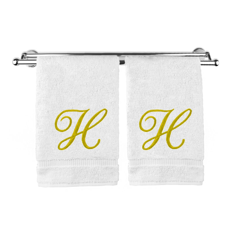 Super Plush Hand Towel, White/Gold, H
