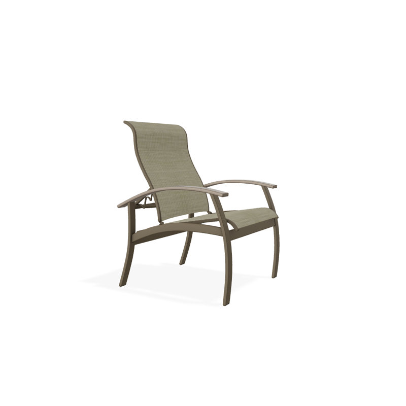 Chaise de patio Askar, Désert, Bristol taupe Sunbrella®, Bois de plage texturé
