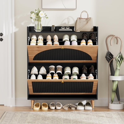 Armoire de rangement étroite à chaussures Wave Arch