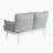 Steel Loveseat and Table-1985291062