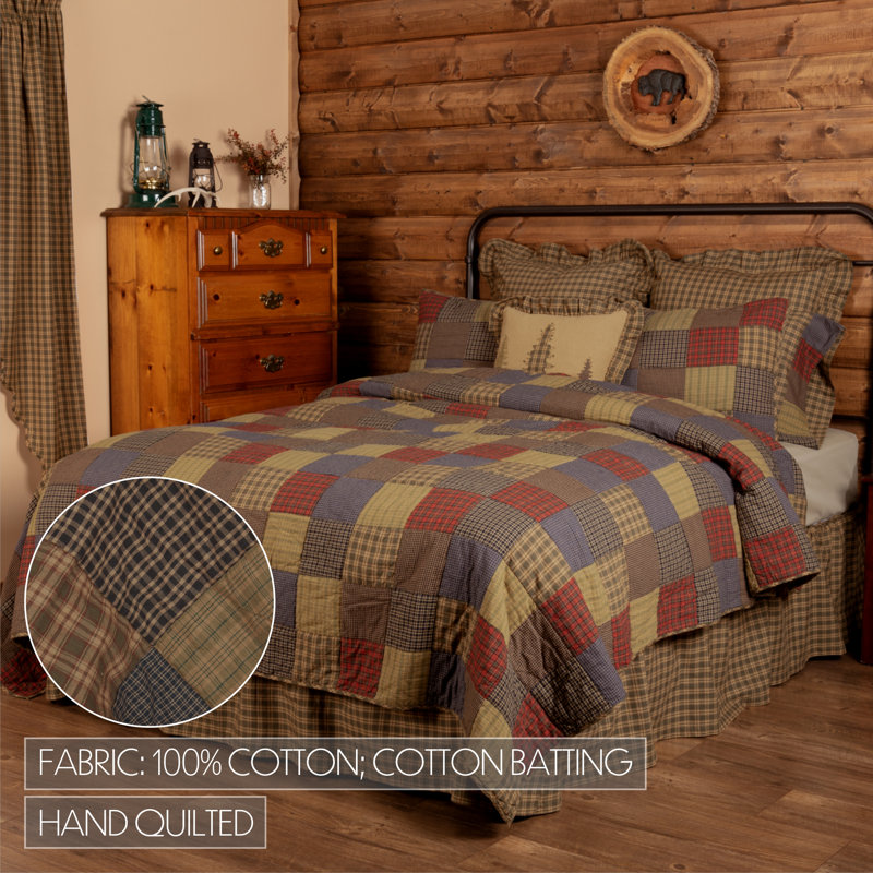 Cedar Ridge Rustic Reversible Cotton King Quilt