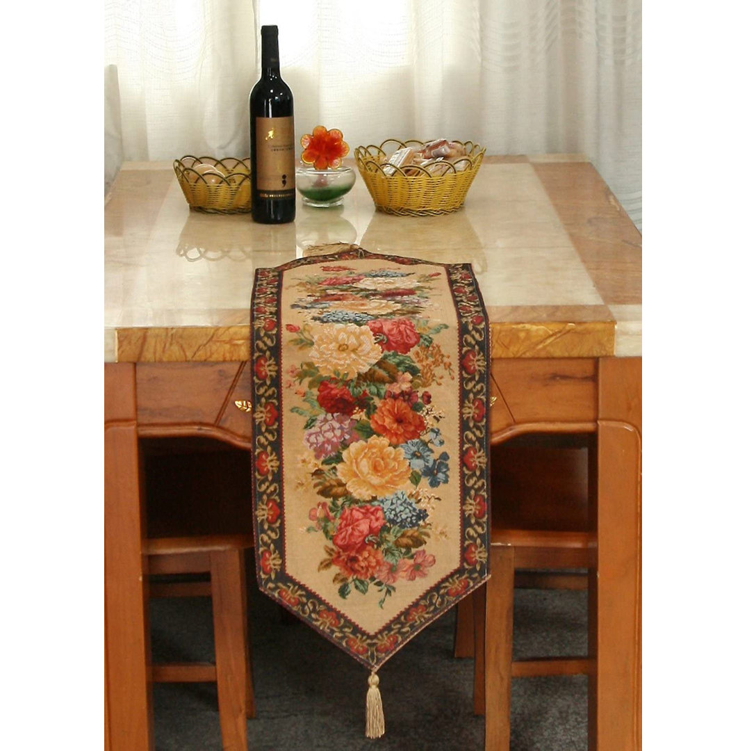 Tache Colorful Country Rustic Floral Morning Awakening Table Runner Tache Home Fashion 