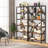 31.5"W x 70.87"H Myrikle Etagere Bookcase Bookshelf 6 Tier Open Back Baker's Rack Brown Black-792269697