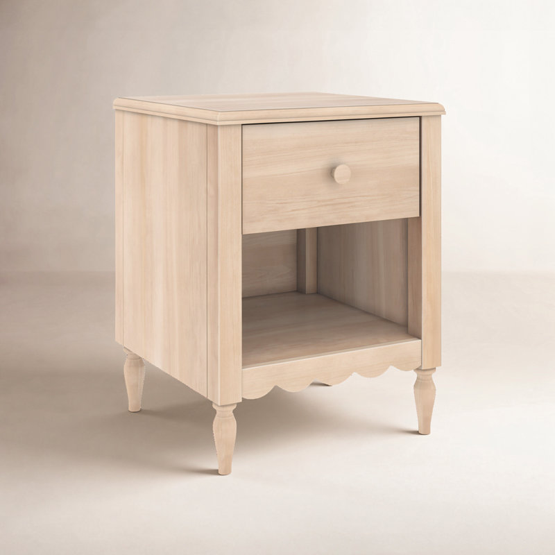 Table de chevet 1 tiroir avec tablette Charlotte, Blond