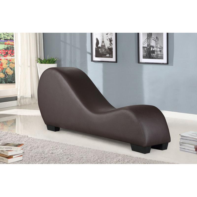 Chaise longue Appel, H 29 po x l 14 po x P 67 po, Brun