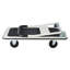 Chariot pliable à poussoir, capacité de charge de 660 lb, chariot pliable avec roues pivotantes, chariot mobile à plate-forme mobile, poignée à économie d'espace, pour un rangement facile, 35,4 x 34,3 x 24 po-125096550