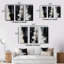 3 pièces sur toile - Peinture abstraite noire-1293511255-1293511250