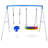 Klo Kick 700lbs Metal Swing Set with 1 Saucer Swing and 1 Toddler Swing