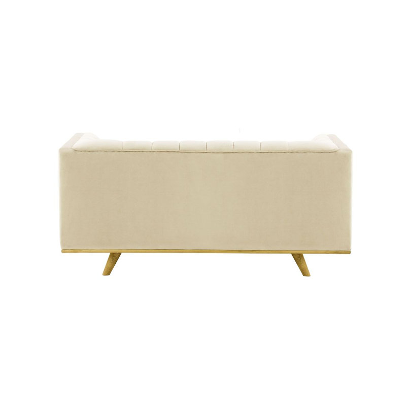 Afsheen 2-Seater Velvet Sofa, 2, Beige