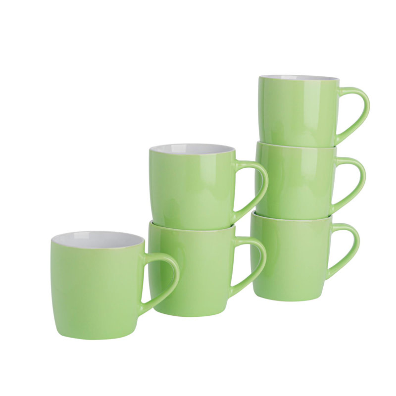 Argon Tableware - Coloured Coffee Mugs, Green