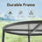 The 54" Round Outdoor Patio Tempered Glass Aluminum Coffee Side Table Set