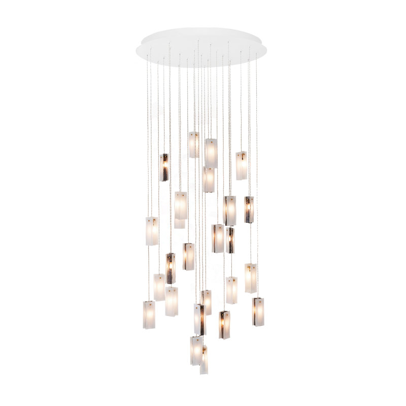 Luminaire suspendu Cluster Globe, Blanc / noir / transparent, 25
