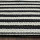 Ilona Striped Handmade Flatweave Cotton Ivory/Black Area Rug
