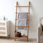 Gracie Oaks 57in Wooden Blanket Ladder with Bottom Shelf