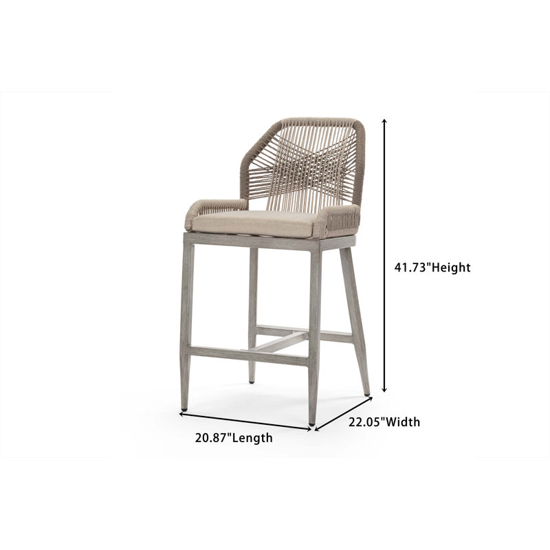 Lamontagne Upholstered Counter Stool with Metal Frame, Bar Stool (30” Seat Height)