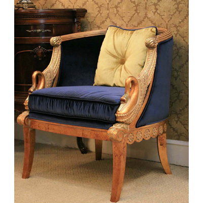 Louis Upholstered Cotton Armchair