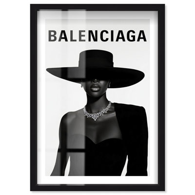 Designer Shadowbox Print Fashion Art Prints by Notoriart, Black Frame, 11 x 16