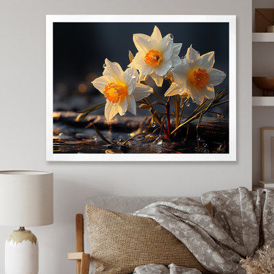 «Dewy Daffodils At Sunrise II», reproduction sur toile