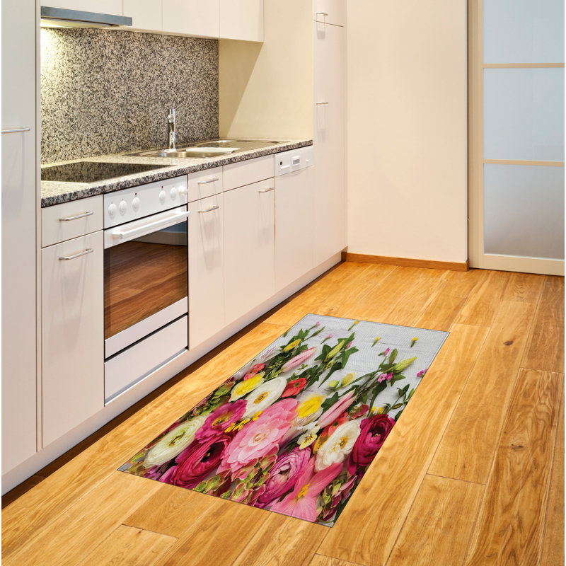 Wooden High Density Long Fiber Poly Threads Decorative Area Rug Carpet, Rectangle 2'7" x 5'