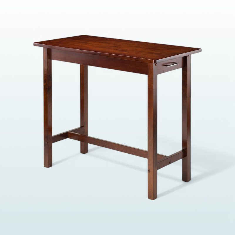 Warba 2-Drawer Breakfast Table in Walnut Finish, 33.04'' H X 39.12'' W X 19.48'' D