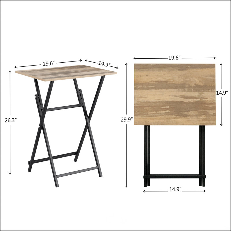 Table-plateau 2 pièces, Brun