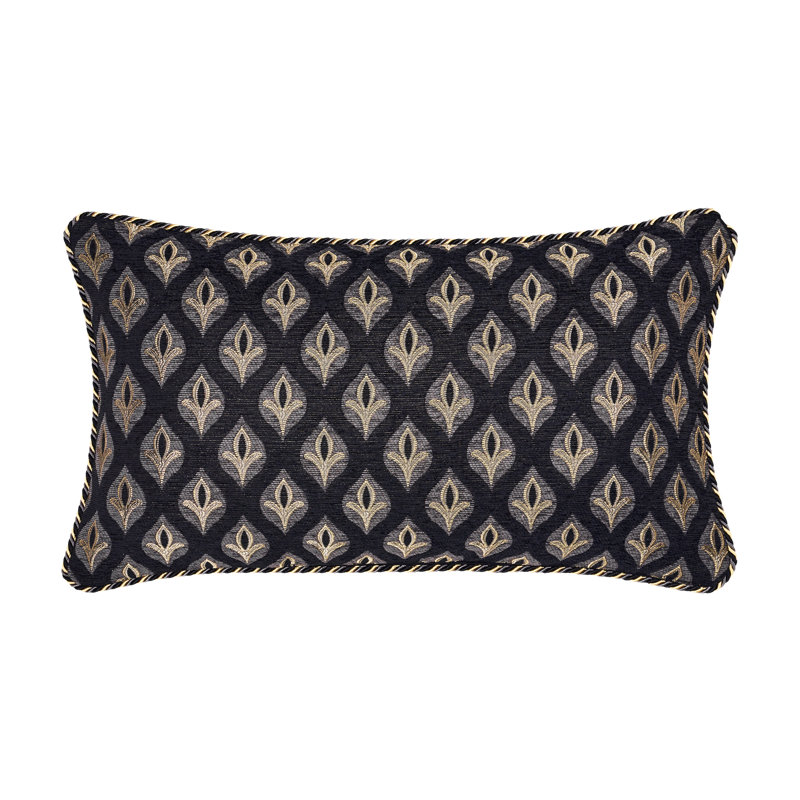 Black And Sand Woven Decorative Pillow Black And Sand Woven Decorative Pillow
