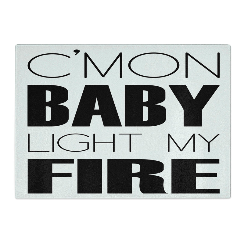 Light My Fire Typography Chopping Board, 20cm W x 28.5cm L