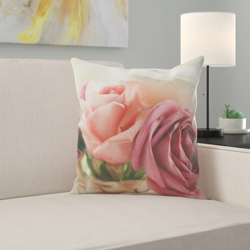 Housse et insert de coussin carré Roses