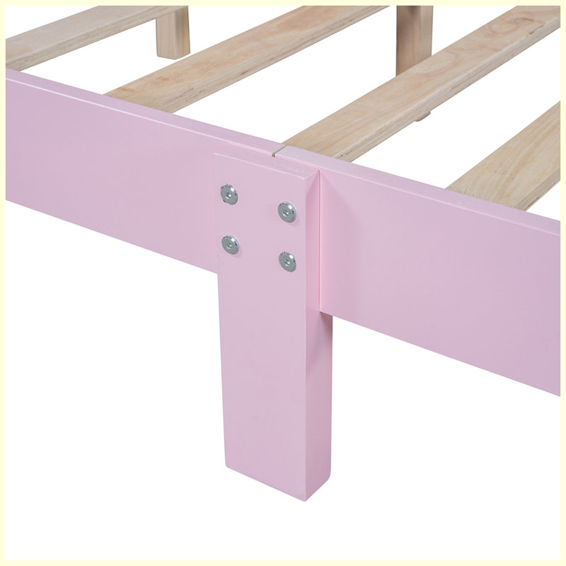 Lit plateforme Hersir, Rose, Double