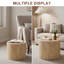 Ensemble de 2 tables basses gigognes, table basse ronde moderne avec pieds antidérapants, table d'appoint en bois pour salon, chambre à coucher, bureau, balcon, terrasse, petit espace, sans assemblage