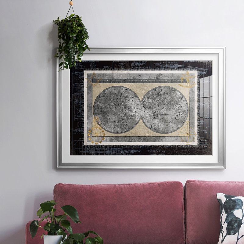 Night World Blueprint, H 15 po x l 21 po x P 1,5 po, Argent