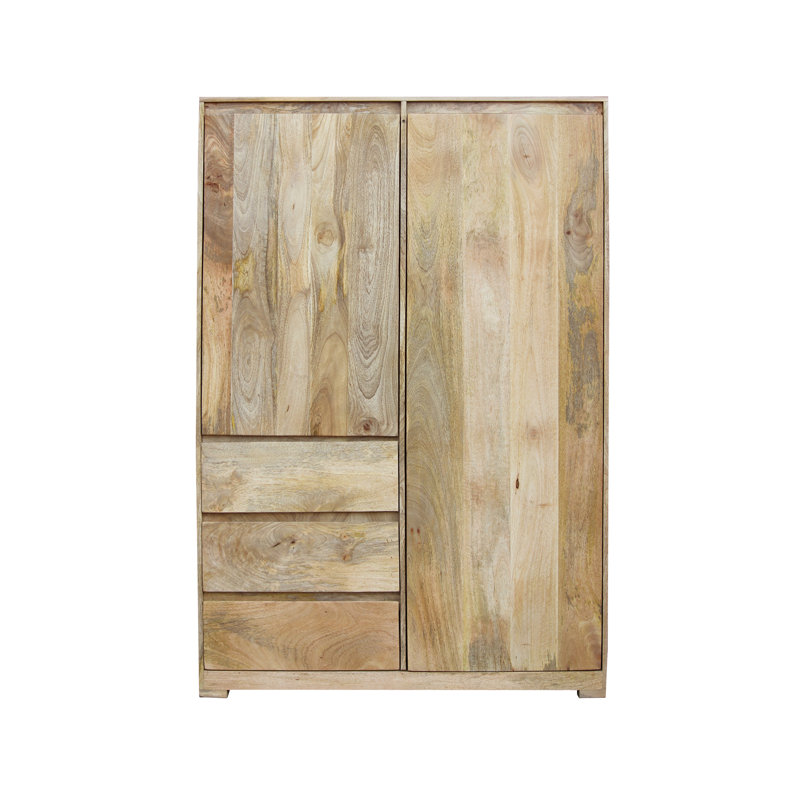 Donoghue 2 Door Solid Wood Wardrobe