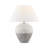 Tevonte 27" Table Lamp with Fabric Shade, White/Gray