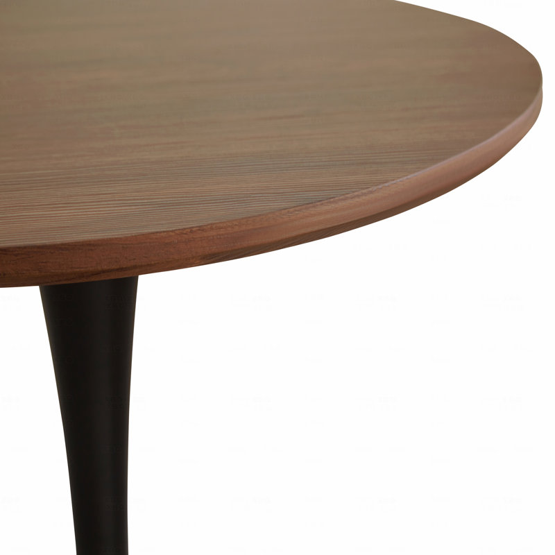 Table de salle à manger 31,5 "pour 2 à 4 personnes avec plateau en noyer, table de cuisine Mid-Century en noyer tulipe, table à piédestal