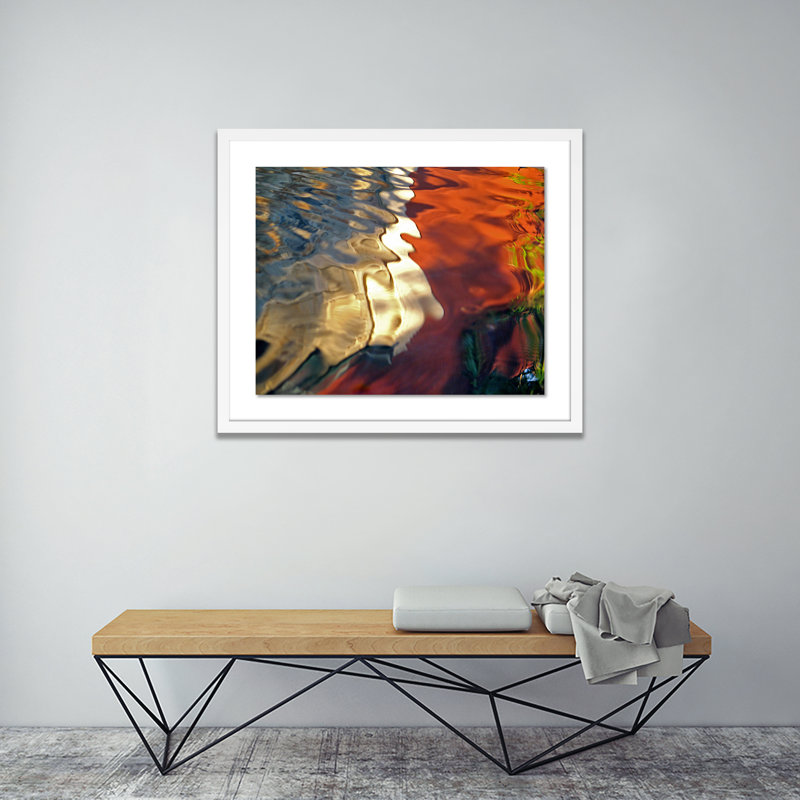 Movement VII Print by Geoffrey Baris, White, 49" H x 60" W x 2.5" D